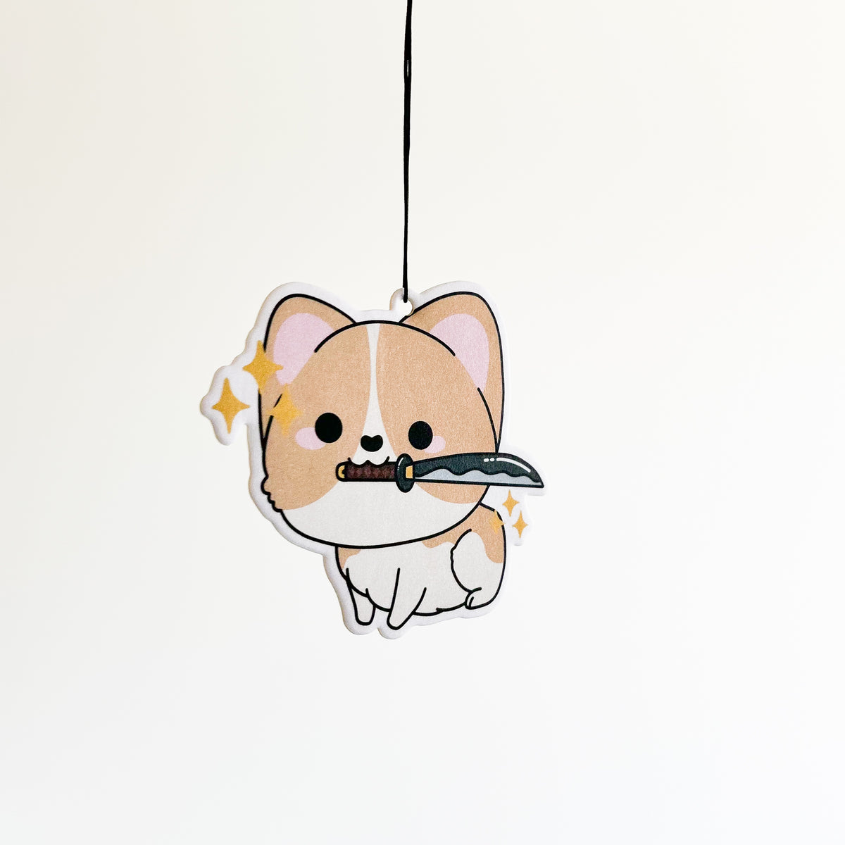 Cool Mint Tri Corgi Flower Bouquet Air Freshener