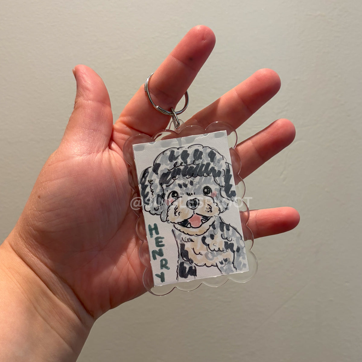 Custom Silly Little Pet Doodle Commission - Keychain