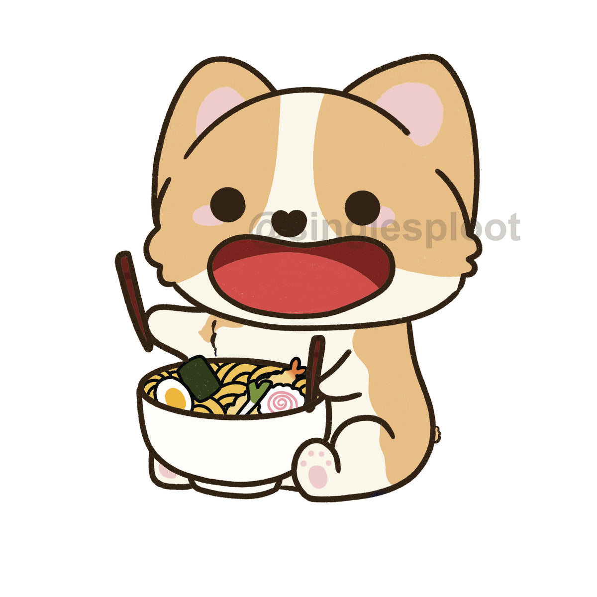 Ramen Eating Shoe Charm