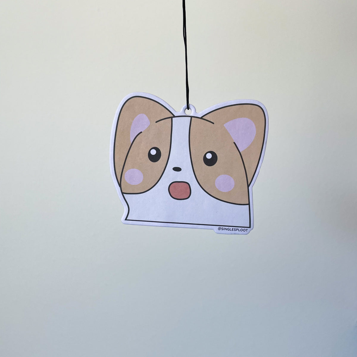 Honey Peach Surprised Corgi Air Freshener