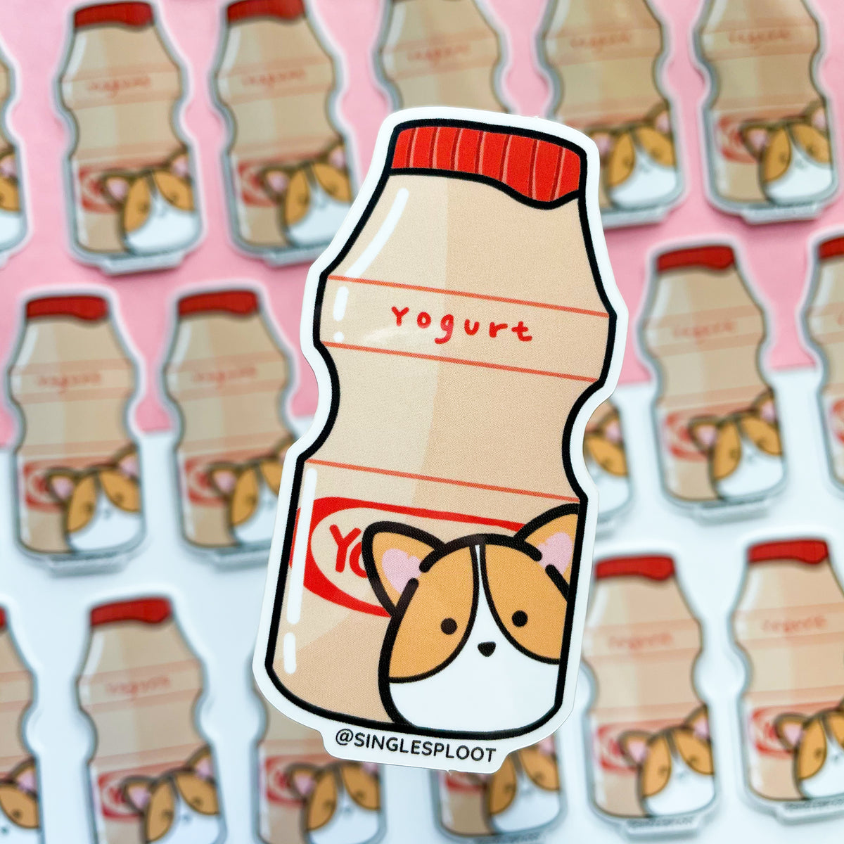 Yogurt Corgi Sticker