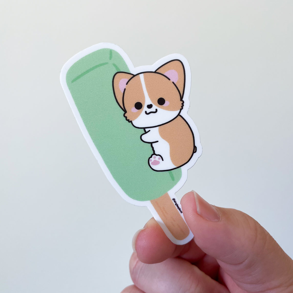 Melona Hugging Corgi Sticker