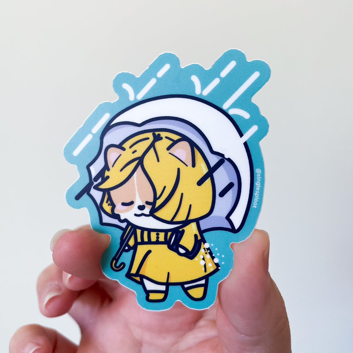 Salt Girl Corgi Sticker