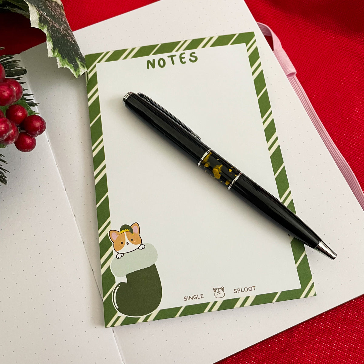 Pawliday Elf Stocking Notepad