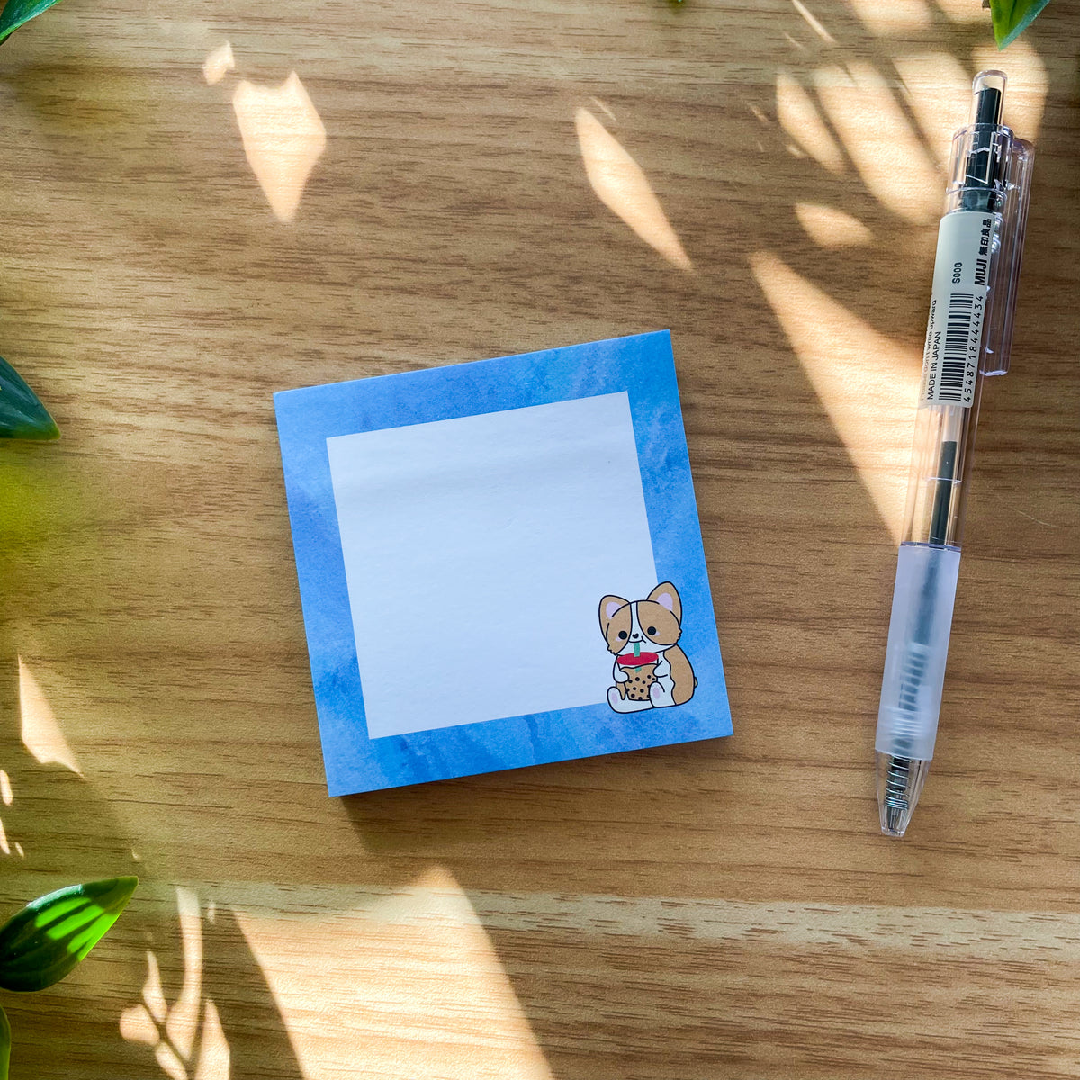 Chonky Boba Corgi Sticky Note