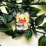 Ramen Eating Corgi Acrylic Pin