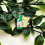 Strawberry Soju Corgi Acrylic Pin