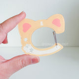 Corgi Head Acrylic Carabiner