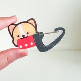 Knife Corgi Acrylic Carabiner