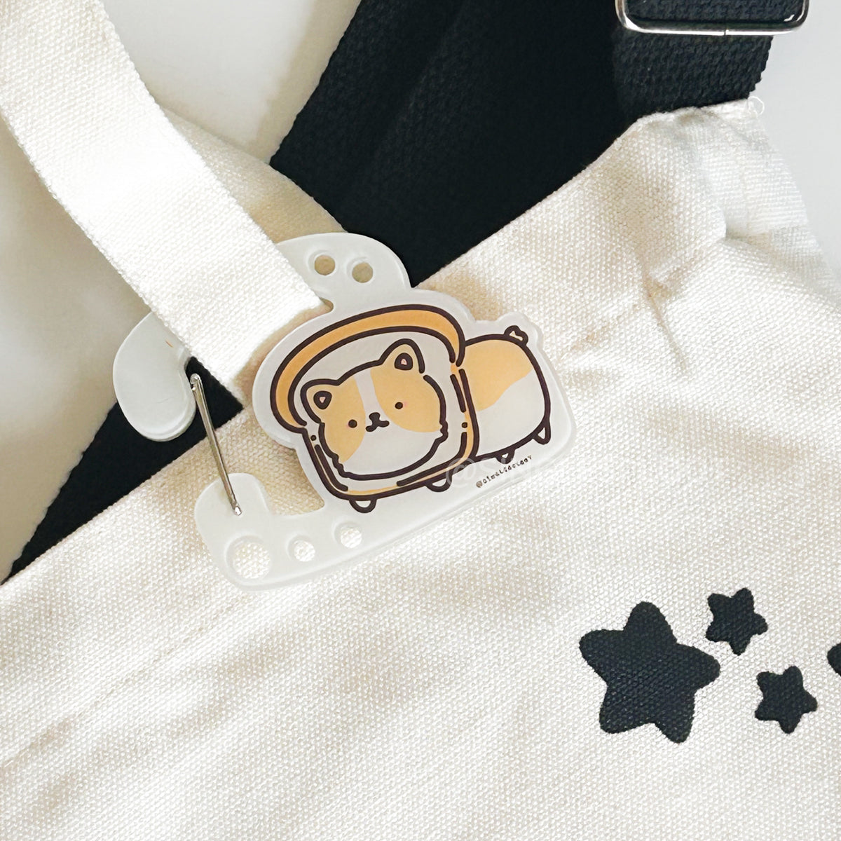 I am Bread Corgi Acrylic Carabiner