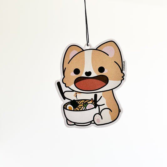 Green Apple Ramen Corgi Air Freshener