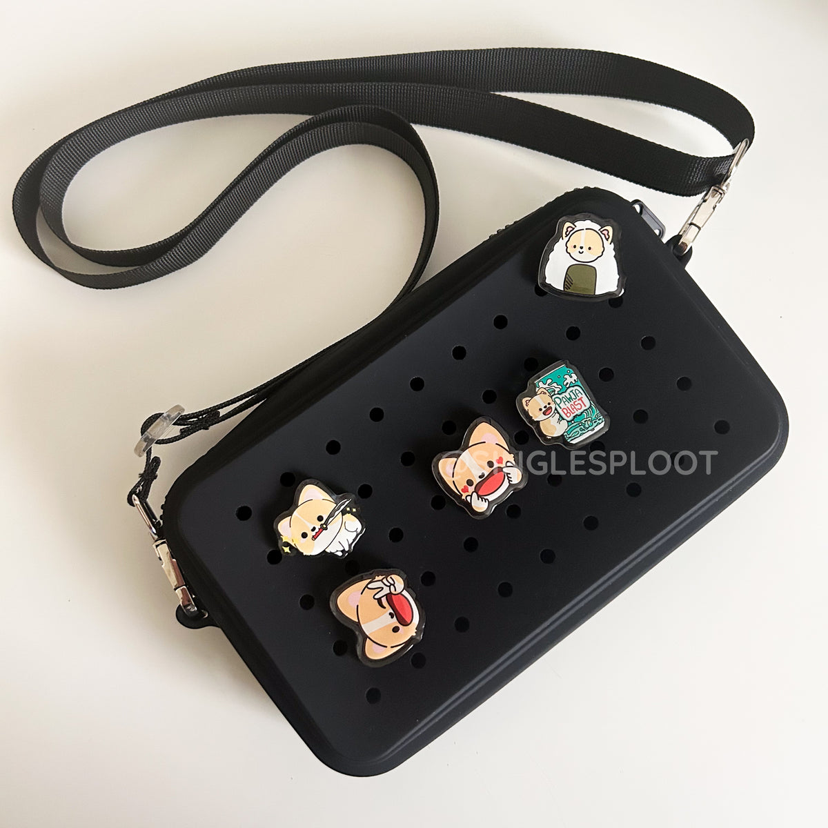 Buff Red Corgi Shoe Charm