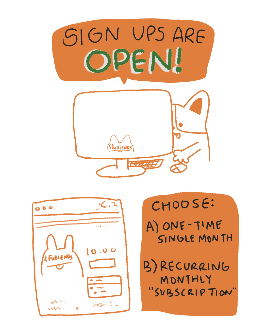 &Furiends Monthly Snail Mail Club (AUGUST)