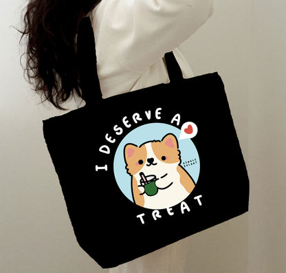 Large Zippered Tote Bag