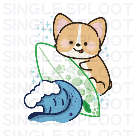 Ocean Corgi Surfboard Air Freshener