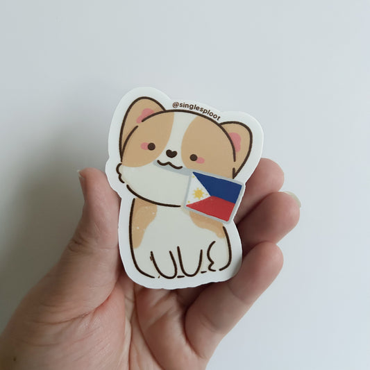 Patreon Sticker: Philipines Flag Corgi Sticker