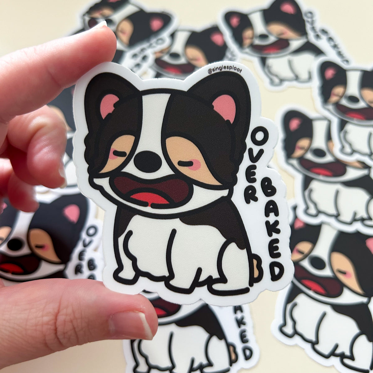 Over Baked Tri Corgi Sticker