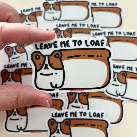 Leave Me To Loaf Corgi Sticker