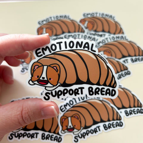 Emotional Support Bread Corgi Sticker