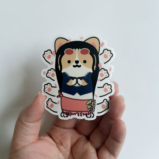 Demon Child Corgi Sticker