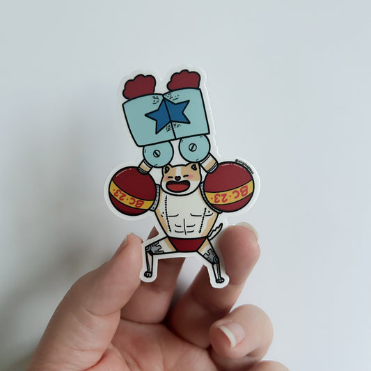 Cyborg Corgi Sticker