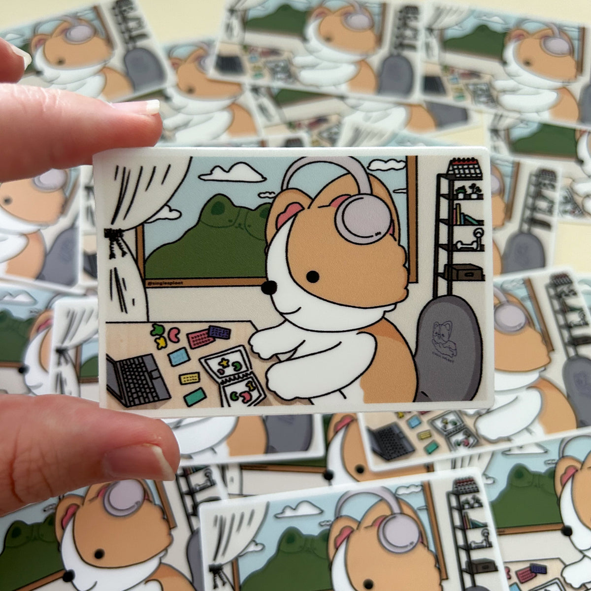 Sticker-Fi Corgi Sticker