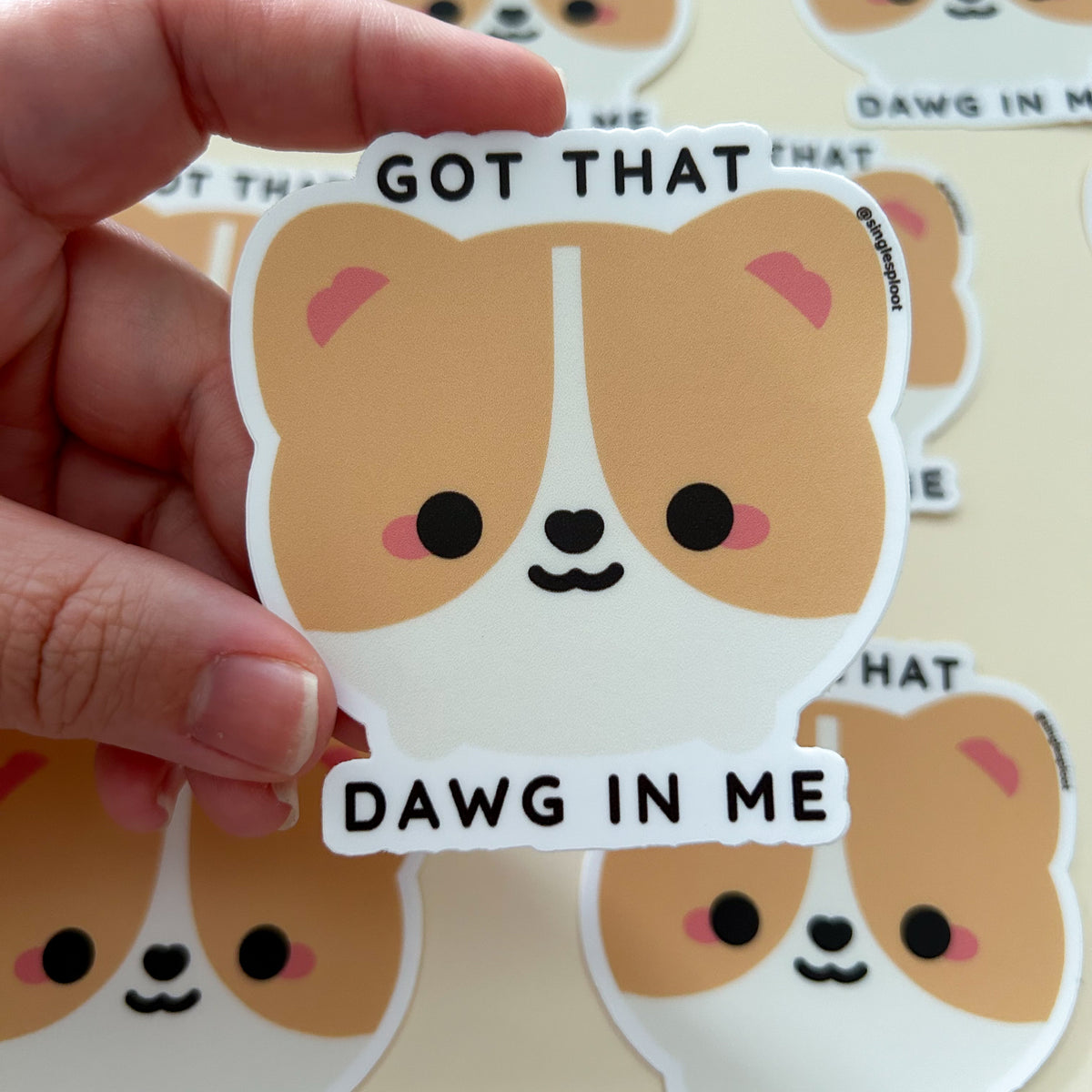 Got That Dawg In Me Red Corgi Sticker