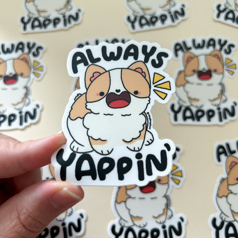 Always Yappin' Corgi Sticker