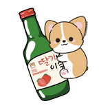 Strawberry Soju Corgi Shoe Charm