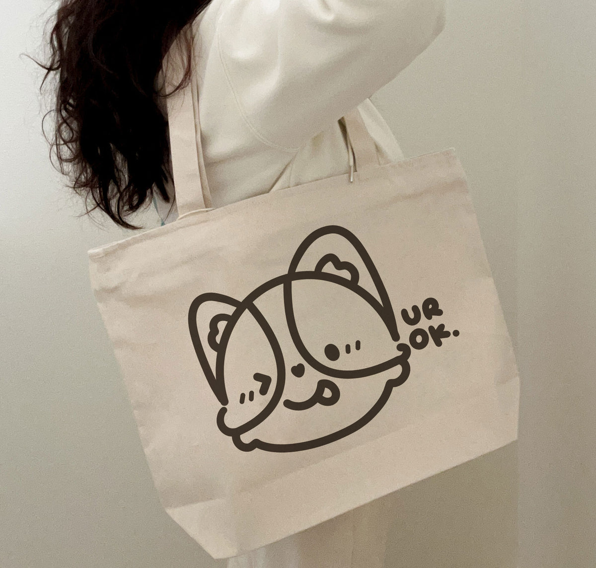 Large Zippered Tote Bag