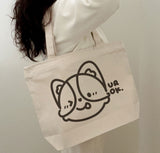 Large Zippered Tote Bag