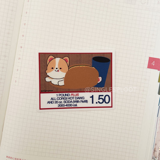 1.50 CORGI DAWG Corgi Sticker