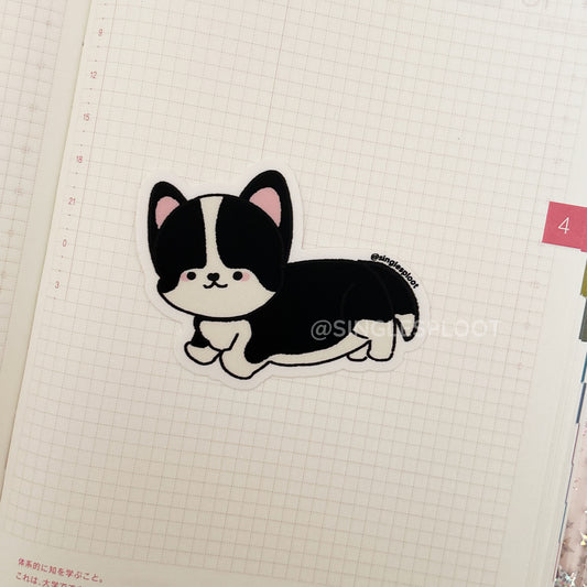 Black & White Corgi Sticker