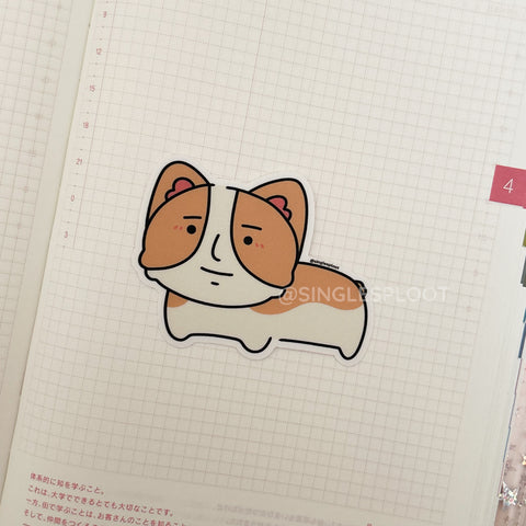 Dude Face Corgi Sticker