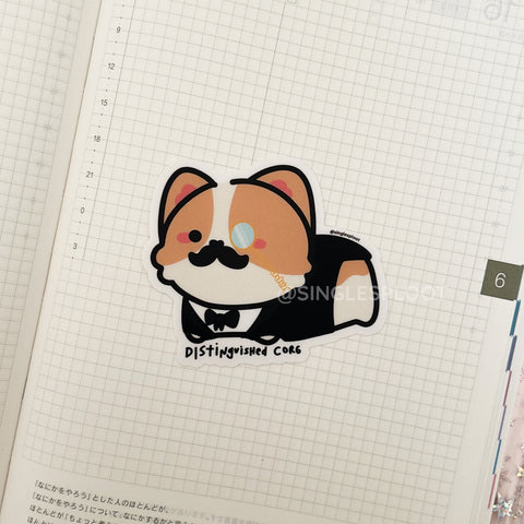 Distinguished Corg Corgi Sticker