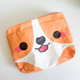 Corgi Face Water Resistant Pouch