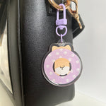 Summer Corgi Inner Tube Acrylic Keychain