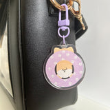 Summer Corgi Inner Tube Acrylic Keychain