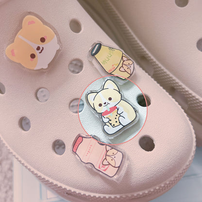 Boba Corgi Shoe Charm