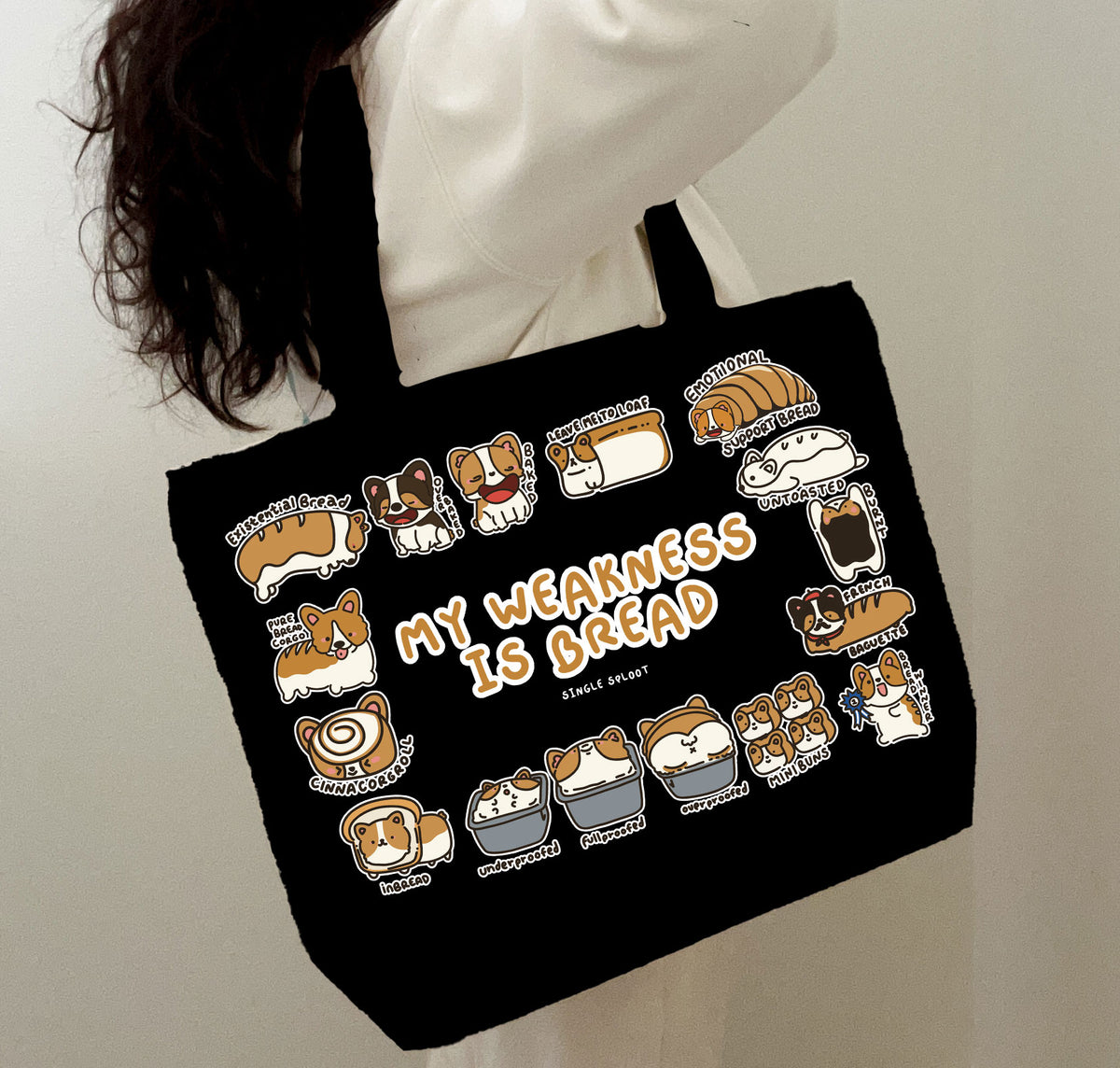 Large Zippered Tote Bag