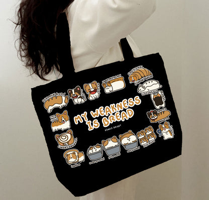 Large Zippered Tote Bag