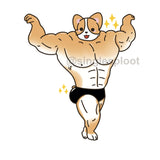 Buff Red Corgi Shoe Charm