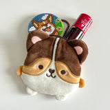 Tri Chonky Corgi Coin Purse Keychain