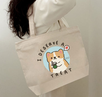 Large Zippered Tote Bag