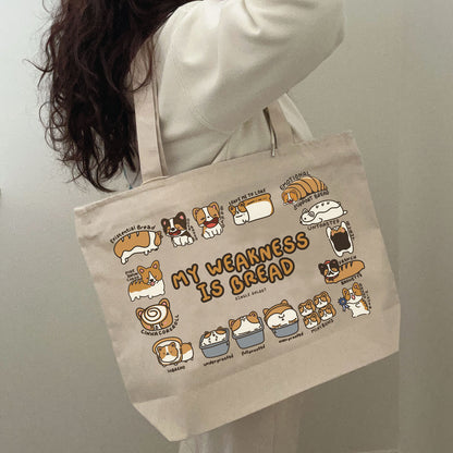 Large Zippered Tote Bag