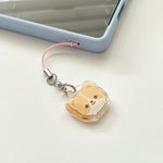 Round Red Corgi Phone Charm