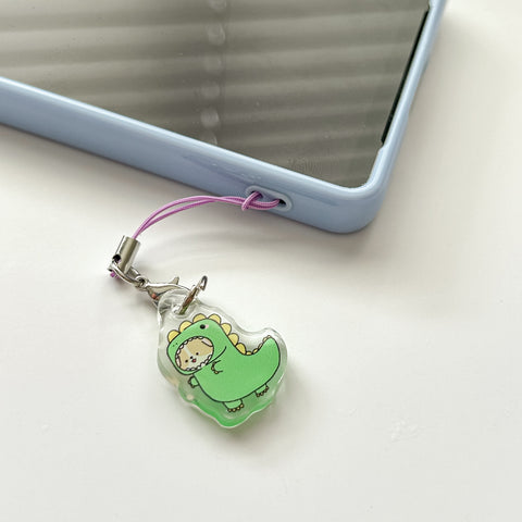 Dinosaur Corgi Phone Charm