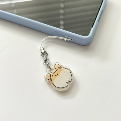 Red Corgi Booty Phone Charm