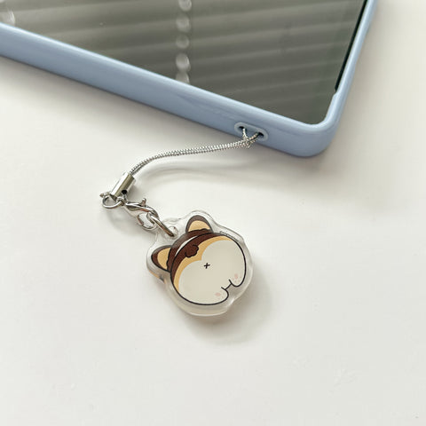 Tri-Colored Corgi Booty Phone Charm