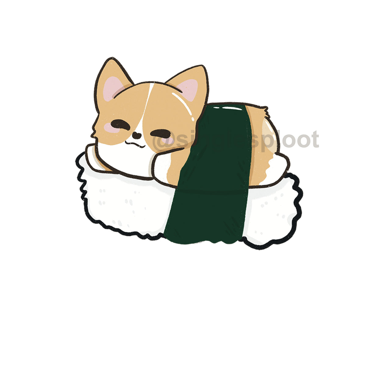 Musubi Red Corgi Shoe Charm